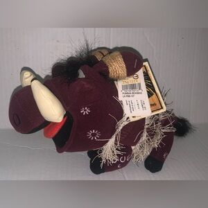 Disney Pumbaa Beanbag Plush - Maroon and Cream